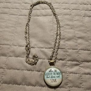 Antique Silver Inspirational Necklace